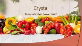  Presentation with fruit - Colorful theme enhanced with fruit and vegetable borders backdrop and a lemonade colored foreground