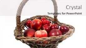  Presentation with mango fruit - Presentation enhanced with fruit-basket-on-a-white background and a light gray colored foreground