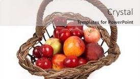  Presentation with mango fruit - Beautiful slide set featuring fruit-basket-on-a-white backdrop and a lemonade colored foreground