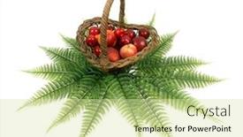  Presentation with fruit banana - Colorful slide deck enhanced with fruit-basket-on-a-white backdrop and a soft green colored foreground