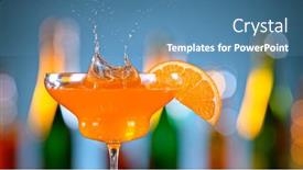  Presentation with fruit cocktail - Colorful slide deck enhanced with fruit-cocktail-bar-backround-close backdrop and a teal colored foreground