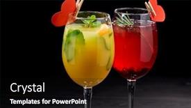  Presentation with valentine - Audience pleasing slide deck consisting of fruit-cocktails-for-valentine-day backdrop and a black colored foreground