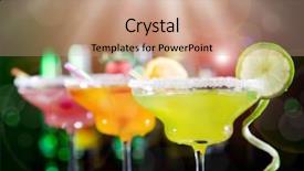  Presentation with spirit - Presentation design enhanced with fruit cocktails on black background background and a coral colored foreground