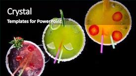  Presentation with spirit - Presentation enhanced with fruit cocktails on black background background and a black colored foreground