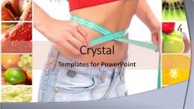  Presentation with fruit banana - Slides having fruit diet fruits apple banana orange kiwi salad background and a coral colored foreground