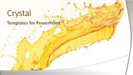  Presentation with orange life buoy splash water - Colorful slide deck enhanced with fruit drink - orange juice splash on white backdrop and a cream colored foreground