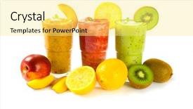  Presentation with fruit drink - Audience pleasing slides consisting of fruit drinks backdrop and a yellow colored foreground