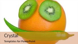  Presentation with fruit - PPT layouts consisting of fruit face background and a  colored foreground