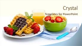  Presentation with history earth globe isolated white - PPT theme with fruit flower - light breakfast isolated on white background and a cream colored foreground