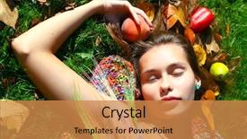  Presentation with sweet sixteen - Colorful theme enhanced with fruit flower - sweet girl sleeping with vegetables backdrop and a gold colored foreground