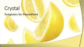  Presentation with ripe golden potato on white - Presentation theme having fruit fly - falling ripe lemons isolated background and a blonde colored foreground