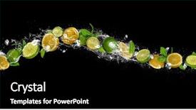  Presentation with lemon lime - Beautiful slide set featuring fruit fly - slices of lime and lemon backdrop and a black colored foreground