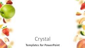  Presentation with fruit - Colorful theme enhanced with fruit-frame backdrop and a white colored foreground