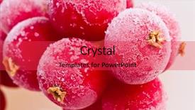  Presentation with frozen fruit - PPT layouts with fruit frozen in ice background and a red colored foreground