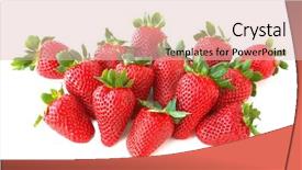  Presentation with strawberries - Audience pleasing presentation consisting of fruit garden - sweet and juicy strawberries isolated backdrop and a lemonade colored foreground