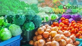 Presentation with vegetables - Theme featuring fruit garden - vegetables background and a  colored foreground
