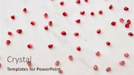  Presentation with pomegranate fruit - PPT theme consisting of fruit-horizontal-pattern-from-fresh background and a lemonade colored foreground