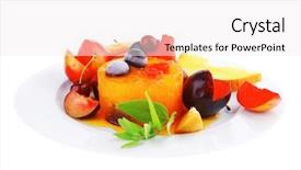  Presentation with ice cream - Theme with fruit ice cream with fruits background and a  colored foreground