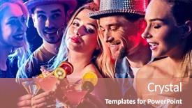  Presentation with fruit cocktail - Cool new presentation theme with fruit in night club backdrop and a coral colored foreground