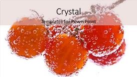  Presentation with pure splash water - Presentation theme enhanced with fruit in pure water splash background and a lemonade colored foreground