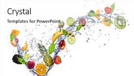 Presentation with fruit splash - Slide deck consisting of fruit in water splash background and a white colored foreground