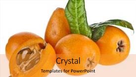  Presentation with noni fruit and noni fruit powder - Slide deck featuring fruit isolated on a white background and a  colored foreground