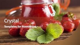  Presentation with fruit jam - Cool new PPT layouts with fruit jamand set of glass backdrop and a tawny brown colored foreground