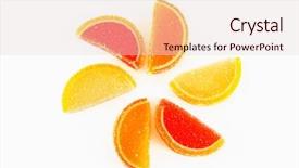  Presentation with jellies - PPT theme with  background and a  colored foreground