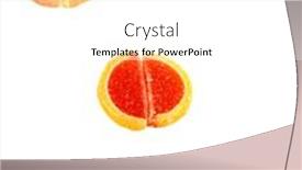  Presentation with jellies - PPT theme featuring fruit jellies in form citrus on white background and a white colored foreground