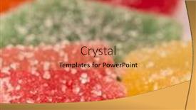  Presentation with jelly - Audience pleasing presentation consisting of fruit jelly candies backdrop and a coral colored foreground