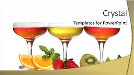  Presentation with jelly - Slides having fruit jelly in glasses and fruits isolated on white background and a white colored foreground