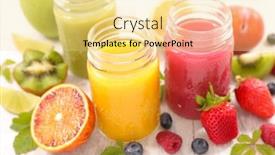  Presentation with orange juice - Slides having fruit-juice-orange-berry-fruit background and a blonde colored foreground