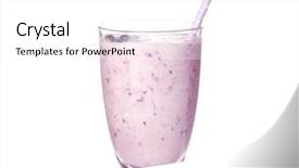  Presentation with white milk - Audience pleasing slides consisting of fruit milk shake on white backdrop and a white colored foreground