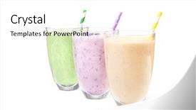  Presentation with white milk - Amazing PPT layouts having fruit milk shakes on white backdrop and a  colored foreground