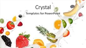  Presentation with fruit splash - Theme consisting of what should do - emotion trauma - girl holding background and a soft green colored foreground.