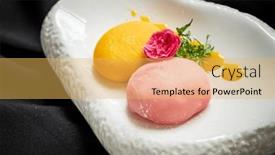  Presentation with citrus - PPT theme featuring fruit-mochi-with-citrus-sauce and a yellow colored foreground