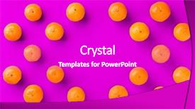  Presentation with pop art - Presentation theme consisting of fruit pattern of fresh orange background and a  colored foreground