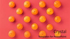  Presentation with pop art - Beautiful slide set featuring fruit pattern of fresh orange backdrop and a red colored foreground