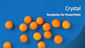  Presentation with pop art - Colorful presentation theme enhanced with fruit pattern of fresh orange backdrop and a teal colored foreground