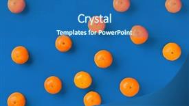  Presentation with pop art - Cool new PPT layouts with fruit pattern of fresh orange backdrop and a ocean colored foreground