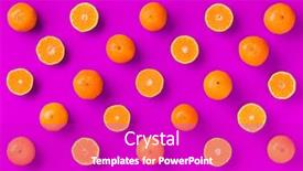  Presentation with pop art - Amazing PPT layouts having fruit pattern of fresh orange tangerine or mandarin on lilac background flat lay top view pop art design creative summer concept citrus in minimal style backdrop and a purple colored foreground