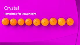  Presentation with orange fruit - Presentation theme featuring fruit-pattern-of-fresh-orange background and a light gray colored foreground