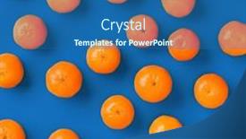 Presentation with orange fruit - Presentation theme featuring fruit-pattern-of-fresh-orange background and a ocean colored foreground