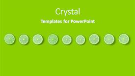  Presentation with minimal - Theme featuring fruit pattern of lime slices on green background flat lay top view creative summer food concept minimal style background and a gray colored foreground