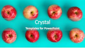  Presentation with pop art - PPT layouts consisting of fruit pattern of red apple background and a  colored foreground