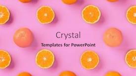  Presentation with pattern - PPT theme with fruit-pattern-of-tangerine background and a lavender colored foreground