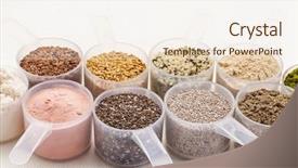  Presentation with pomegranate - Colorful theme enhanced with fruit powder wheatgrass whey protein backdrop and a sky blue colored foreground