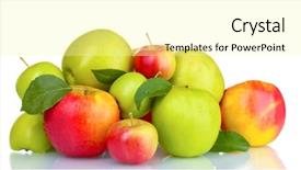  Presentation with group of wildlife crocodile isolated - Colorful PPT layouts enhanced with fruit puree - group of fresh ripe apples backdrop and a  colored foreground