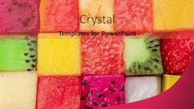  Presentation with puzzle - Slides consisting of fruit-puzzle-colorful-food-background background and a  colored foreground