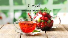  Presentation with fruit mix berry - Colorful slides enhanced with fruit red tea with wild backdrop and a seafoam green colored foreground